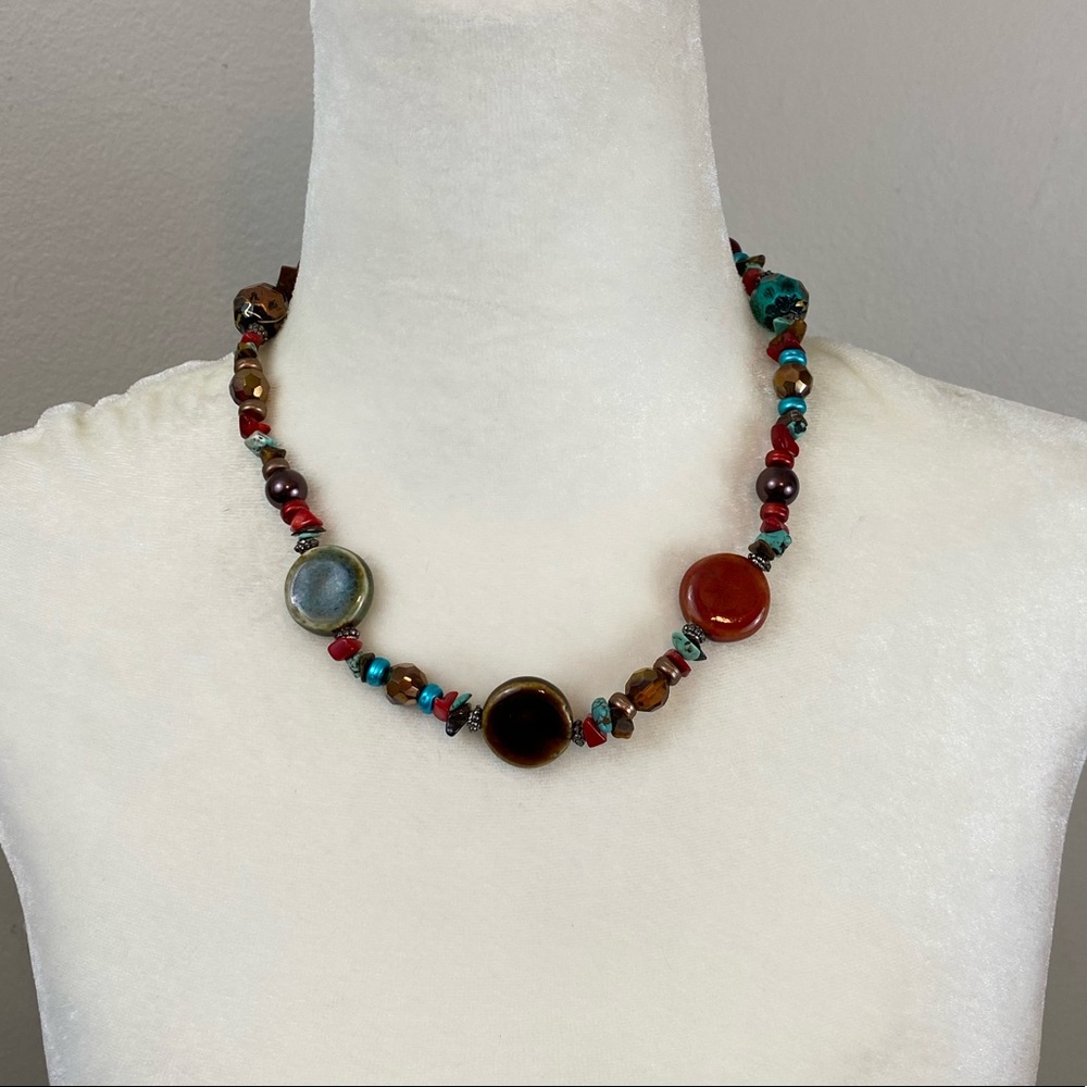 Multicolor Beaded Statement Necklace